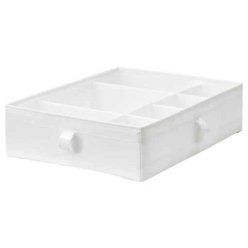 IKEA SKUBB white box with six compartments for drawer organisation top view #90185594