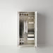 White wardrobe interior with IKEA SKUBB compartment boxes neatly stacked for clothing storage