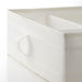 IKEA SKUBB white fabric organiser box folded flat showing zipper base and carrying handles