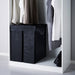 IKEA SKUBB black laundry bags inside open PAX wardrobe keeping clothes organised and floor clear
