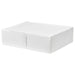 IKEA SKUBB white storage case 65x53x19 cm flat view with ventilation corners under-bed wardrobe organiser #90591060