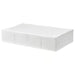 IKEA SKUBB white storage case 90x53x19 cm flat lay showing recycled polyester fabric and handles #00591050