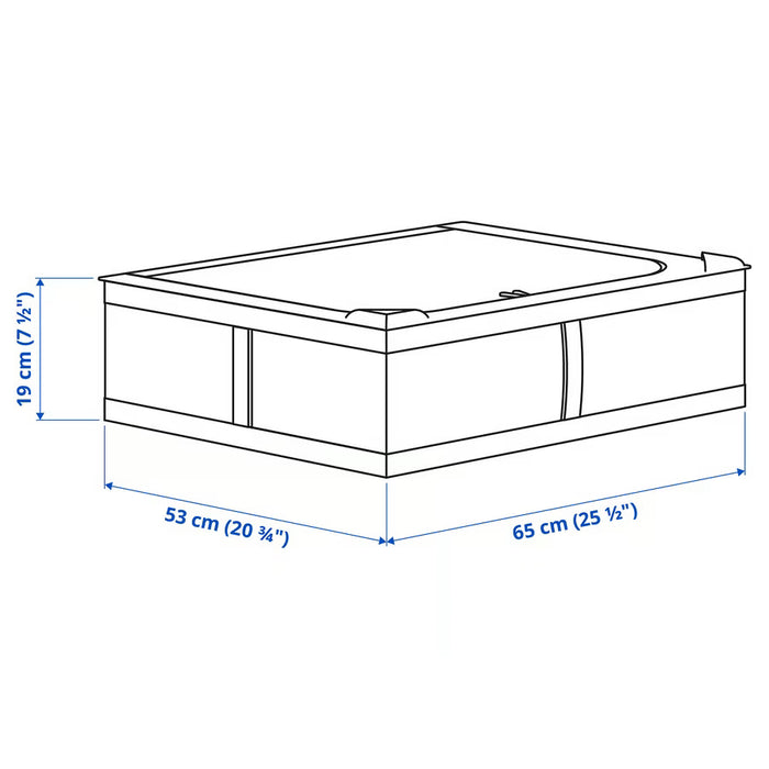 IKEA SKUBB storage case dimension illustration showing width depth and height measurements