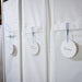 IKEA SKUBB storage bags in wardrobe labelled pillow and duvet showing organisation system