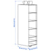  Illustrated dimension diagram of IKEA SKUBB 6-compartment organiser showing 35x45x125 cm measurements