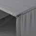 Close-up corner of IKEA SKUBB dark grey fabric organiser showing stitching detail and carry strap
