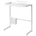 IKEA SKYGGFISvK extendable dish drainer neatly organized in a compact kitchen