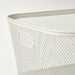 IKEA SLÅTTERÄNG off-white mesh basket close-up of handle and mesh