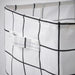 IKEA SLÄTTERVALL basket with black trim handles mounted on shelf