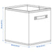 Measurement diagram illustrating IKEA SLÄTTERVALL basket dimensions