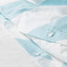 Close-up of the SLÖJSILJA pillowcase showing the light blue and white striped design-30561400