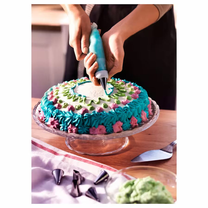 IKEA SMAKSAM Cake Decoration Set — 9-Piece | Pastry Bag, Piping Tubes & Comb