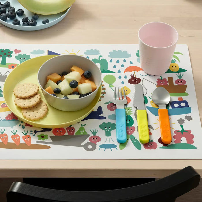 IKEA SMASKA 3-Piece Kids Cutlery Set — Colourful, Dishwasher-Safe | Perfect for Little Hands