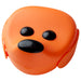 IKEA SMASKA orange kids tiffin box with smiling face design on plain background