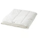 IKEA SMÅSPORRE light warm white duvet 150x200 cm folded flat showing smooth cotton-polyester shell #50457006