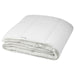 IKEA SMÅSPORRE white warm duvet folded showing soft fluffy cotton-polyester blend #20457989