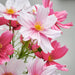  Close-up of IKEA SMYCKA artificial pink cosmos bouquet showing petal and leaf detailing