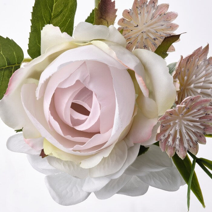 Closeup images of  IKEA SMYCKA Artificial Bouquet in light pink.  70538040