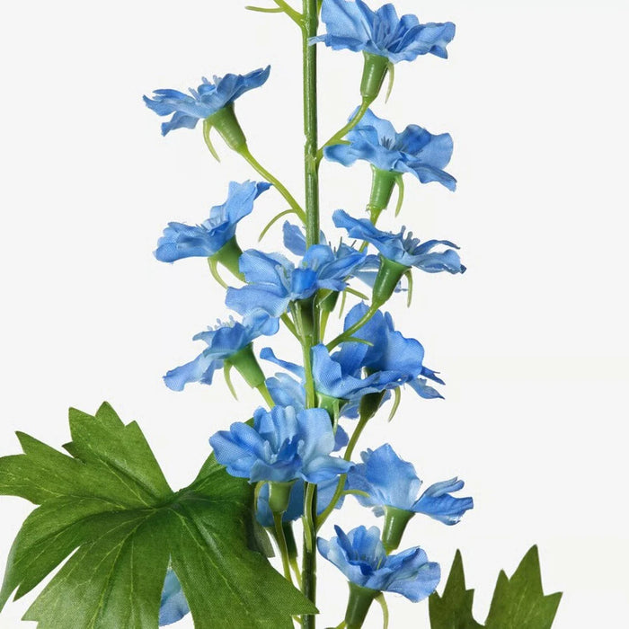 IKEA  Artificial flower, in/outdoor/Larkspur blue, 60 cm WITH Vase, white, 22 cm (8 ¾ ")