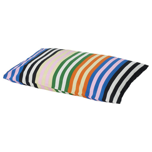 Multicolour cotton pillowcase from IKEA, soft and comfortable fabric with a simple rainbow design