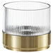 IKEA SNÖRPTRÅD LED table decoration brass colour clear glass ribbed design flickering flame battery-operated #30623988
