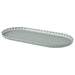 IKEA SNÖSISKA candle dish in pale grey-green, 31x15 cm steel dish for candles #30636764