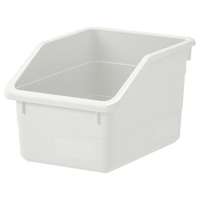 IKEA SOCKERBIT white storage box, rectangular, two labelling sides, recycled polypropylene #70316181