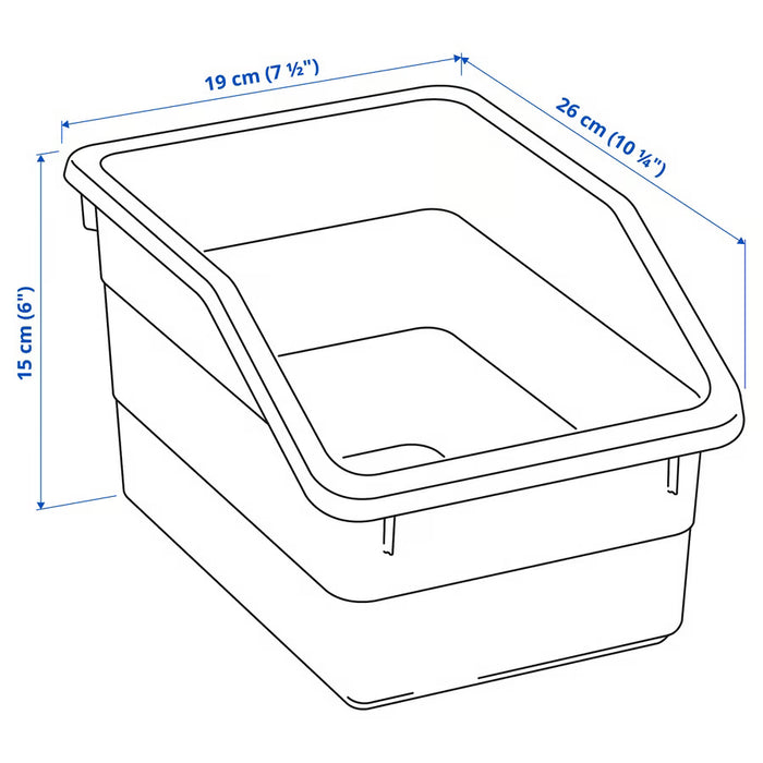  Illustration showing SOCKERBIT box measurements, 26x19x15 cm
