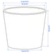 IKEA SOJABÖNA plant pot dimensions illustration showing height 10cm and outside diameter 11cm