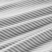 Close-up of IKEA SOLFIBBLA grey white stripe cotton fabric showing yarn-dyed texture and thread pattern