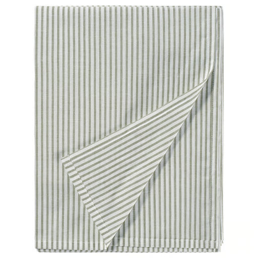IKEA SOLFIBBLA flat sheet white green stripe 150x260 cm folded product view #80615801