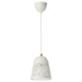 IKEA SOLSKUR Pendant lamp, white/brass-colour 20440847