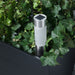 Solar-powered outdoor cylinder LED light, ideal for gardens and patios