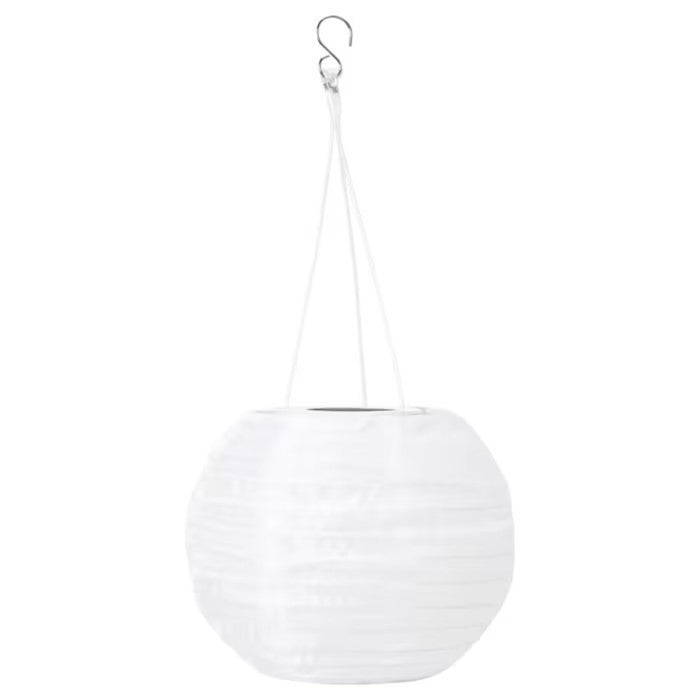 IKEA SOLVINDEN LED solar-powered pendant lamp, outdoor/globe white, 22 cm (9 ")