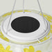Solar-powered LED lighting with yellow flower design for outdoor use