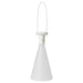 Digital Shoppy White cone-shaped SOLVINDEN LED table lamp, battery-operated and ideal for outdoor use, measuring 26 cm (10 1/4"). 90571892