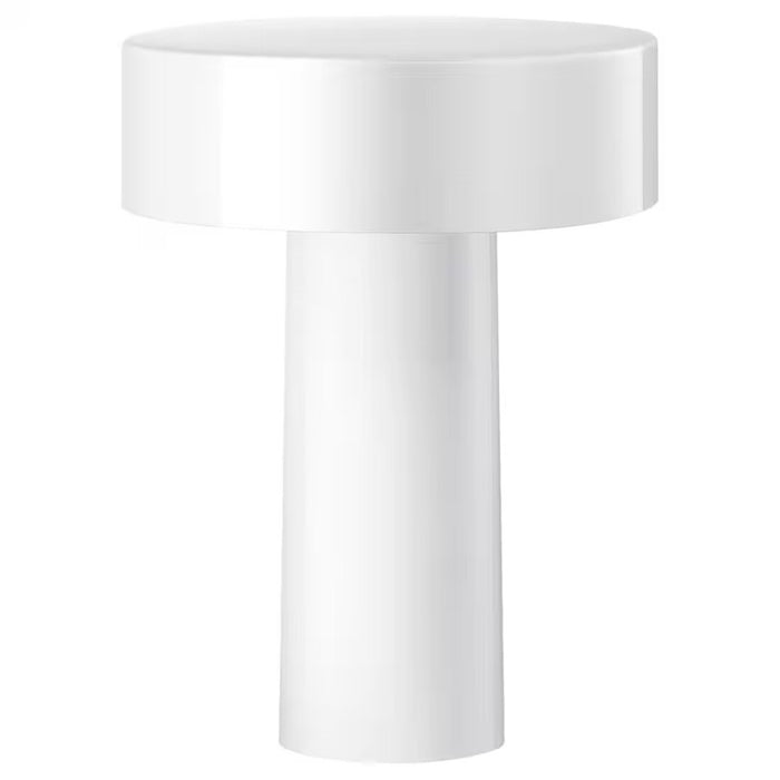 Digital Shoppy White cone-shaped SOLVINDEN LED table lamp, battery-operated and ideal for outdoor use, measuring 20 cm -40571899