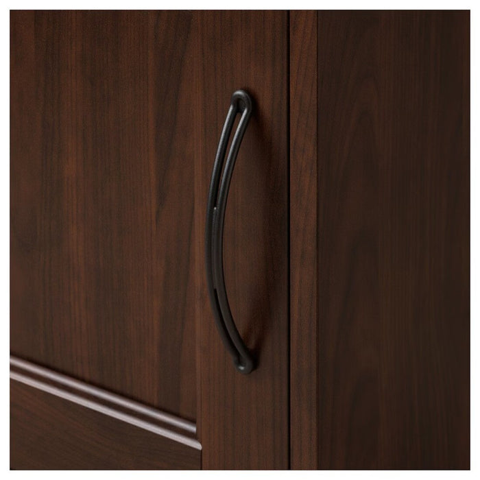 Top-down view of SONGESAND bedside table surface and drawer handle details