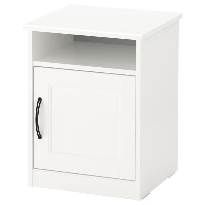 IKEA SONGESAND bedside table in white with drawer and open shelf