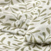 Close-up of IKEA SORGMANTEL duvet cover green leaf pattern with press-stud closure