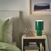  IKEA SPETSBOJ table lamp green dimmable 22 cm studio shot