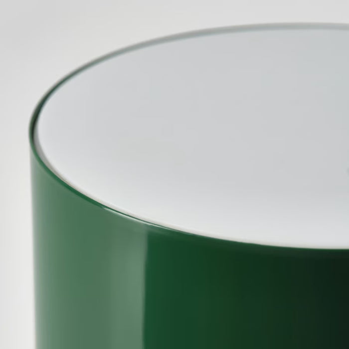 IKEA SPETSBOJ table lamp green dimmable close angle view