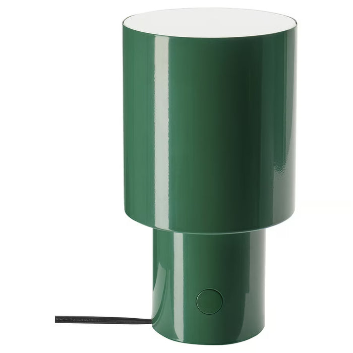 IKEA SPETSBOJ dimmable table lamp green cylindrical glossy finish #40591618