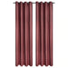 IKEA SPIRBJÖRNBÄR room darkening curtains dark brown-red with eyelets on curtain rod 145x250 cm #60631454