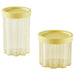 IKEA SPJUTLILJA light yellow lid transparent storage jars set of 2 on white background #90624225