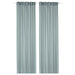 IKEA STENFRÖ turquoise sheer curtains 145x250 cm hanging straight at window, coastal look #10594897