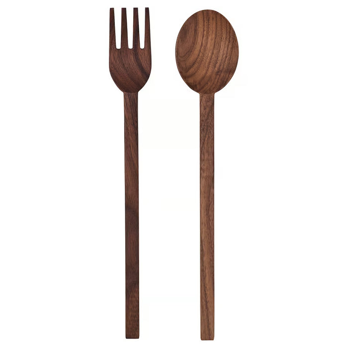 IKEA STOCKHOLM walnut salad servers 2-piece minimalist design #00592436