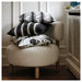 IKEA STOCKHOLM 2025 cushion cover off-white black styled on sofa