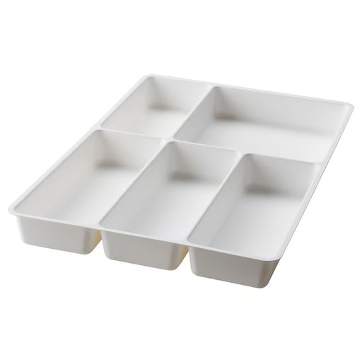 IKEA STÖDJA white cutlery tray six compartments for MAXIMERA 40cm kitchen drawer top view #30177224