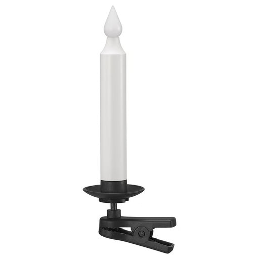 IKEA STRÅLA black clip-on battery-operated LED candle with warm white glow #20635227